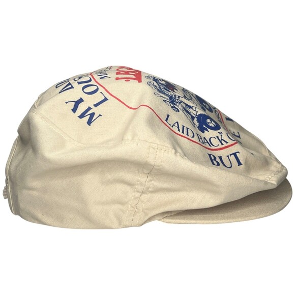 Vtg Golf Novelty Newsboy Hat Small Dad Laid Back Golfers Association Club Course - Picture 8 of 16